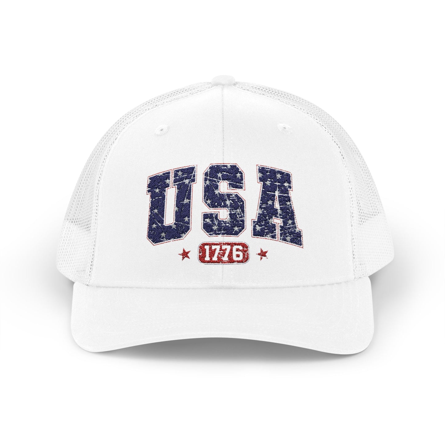 USA 1776 Snapback Trucker Cap — Patriotic American Flag Style Hat