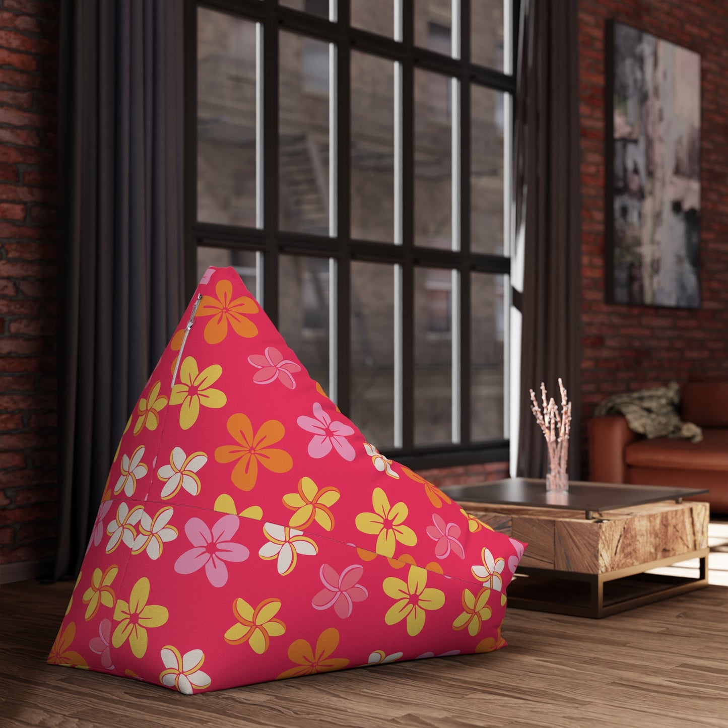 Tropical Pink Plumeria Floral Slipcover