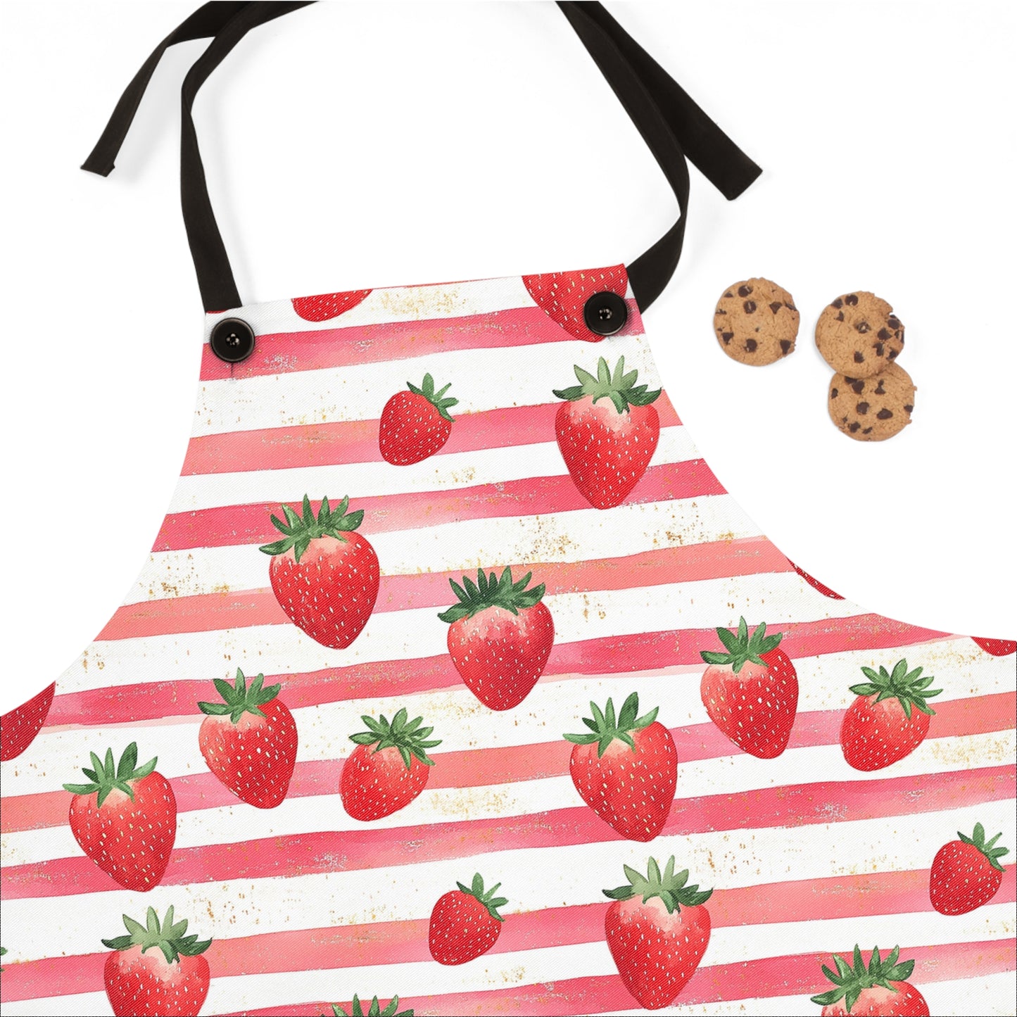 Sweet Strawberry Watercolor Apron