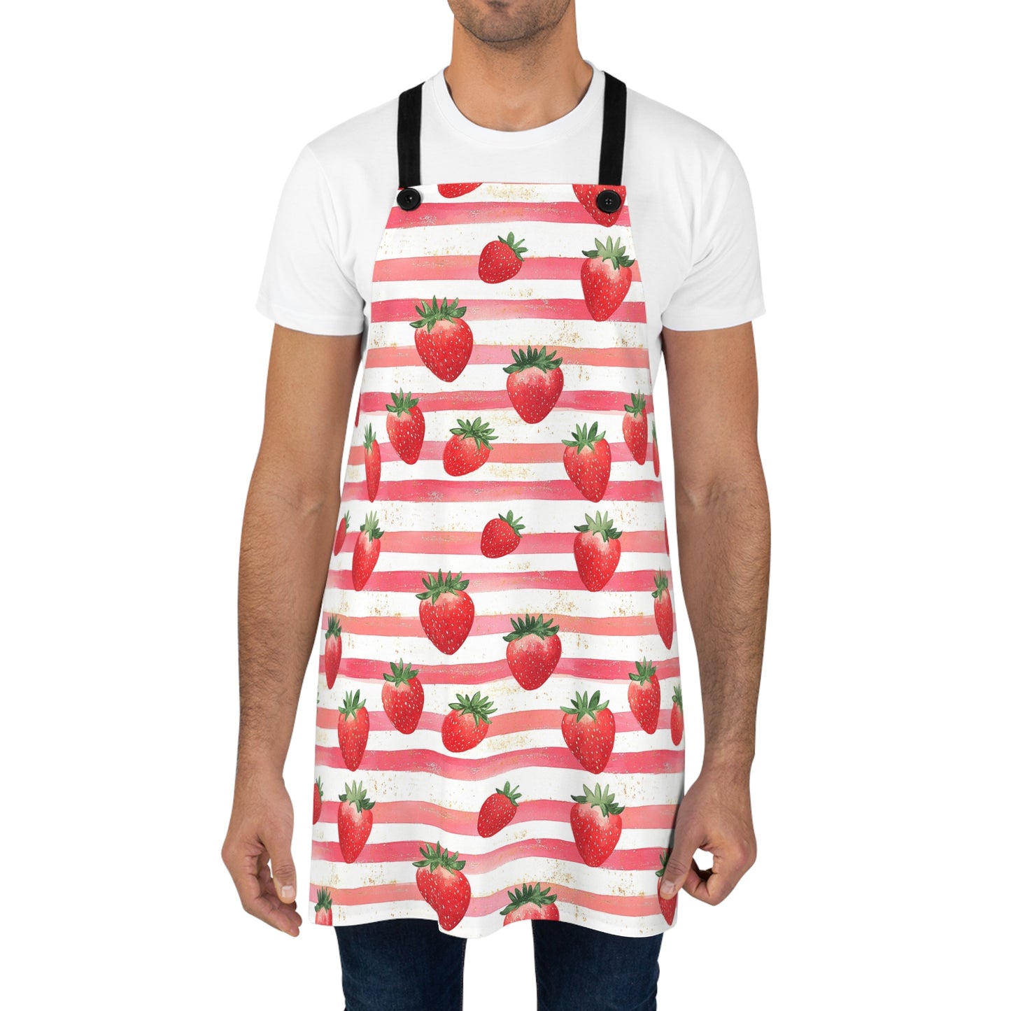 Sweet Strawberry Watercolor Apron