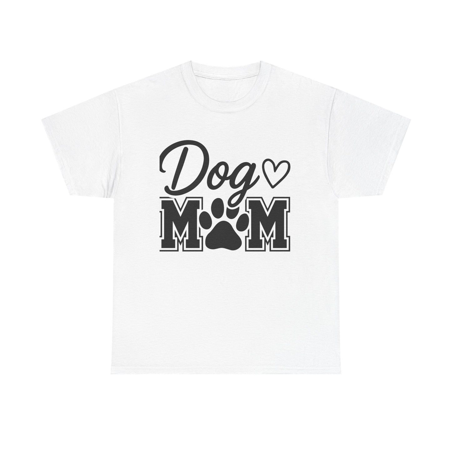 Dog Mom T-Shirt - Cute Paw Print Graphic Tee for Dog Lovers