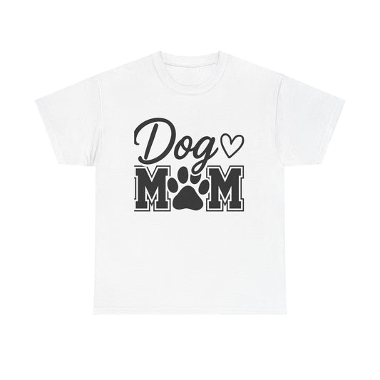 Dog Mom T-Shirt - Cute Paw Print Graphic Tee for Dog Lovers