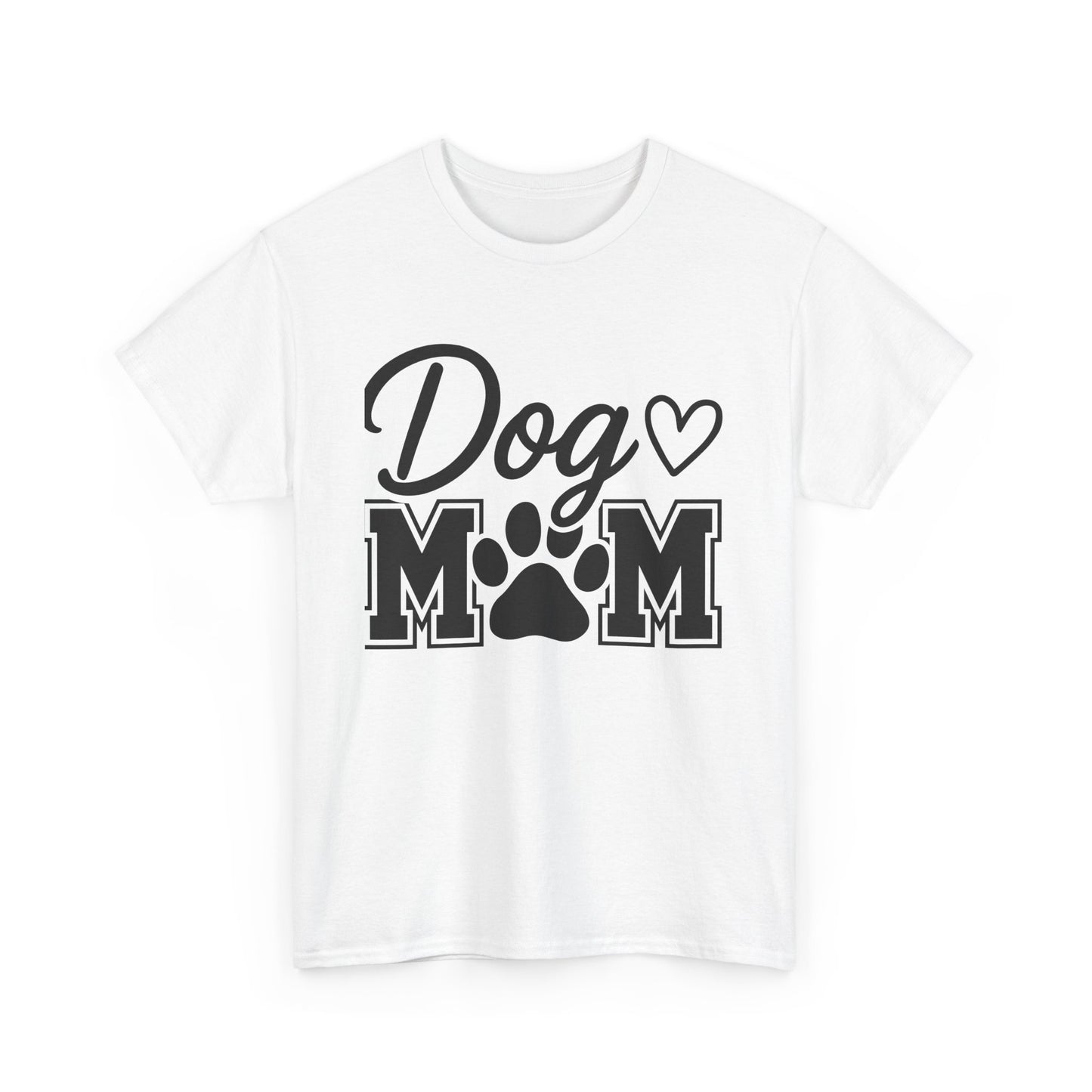 Dog Mom T-Shirt - Cute Paw Print Graphic Tee for Dog Lovers