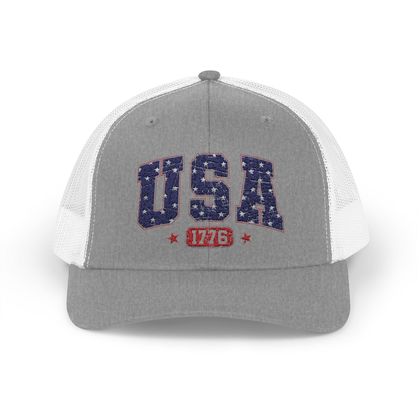 USA 1776 Snapback Trucker Cap — Patriotic American Flag Style Hat