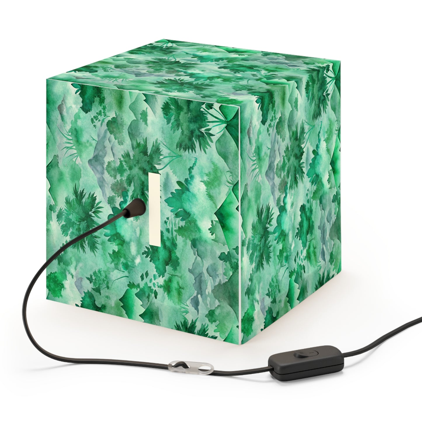 Forest Mist Watercolor Light Cube