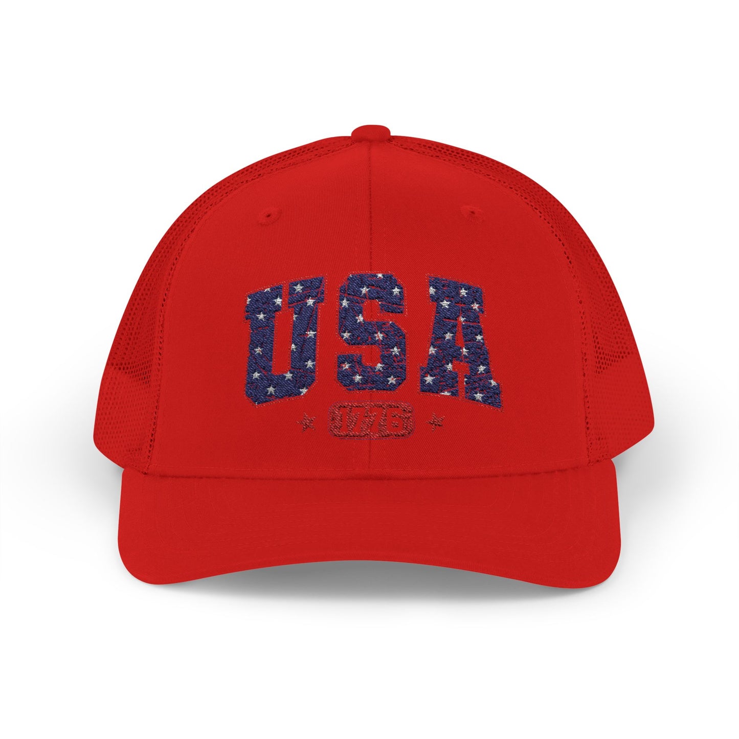 USA 1776 Snapback Trucker Cap — Patriotic American Flag Style Hat