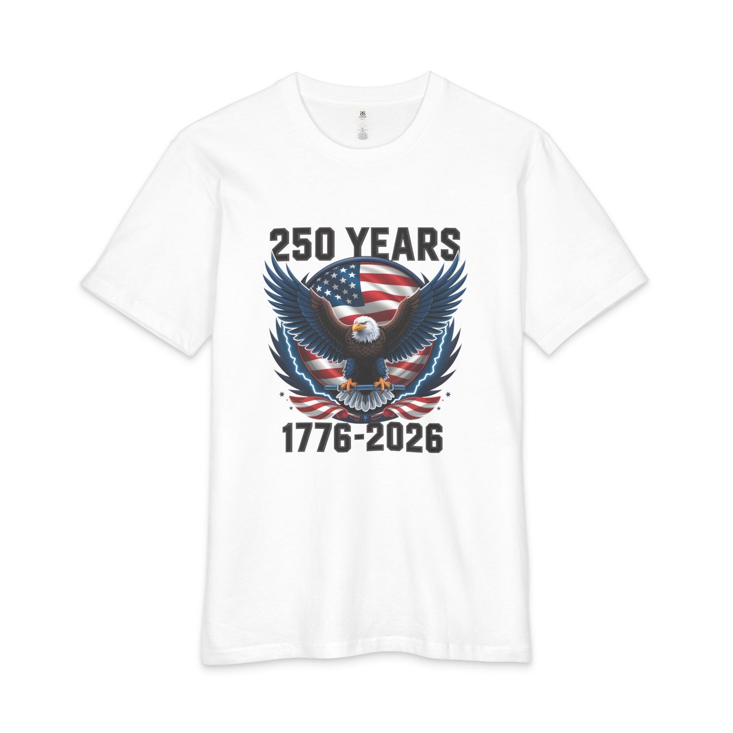 T-Shirt — 250 Years 1776-2026 Patriotic Eagle American Flag Anniversary Tee