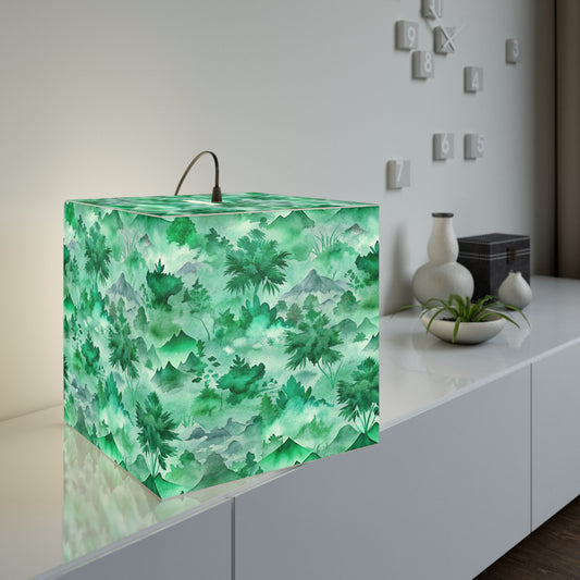 Forest Mist Watercolor Light Cube